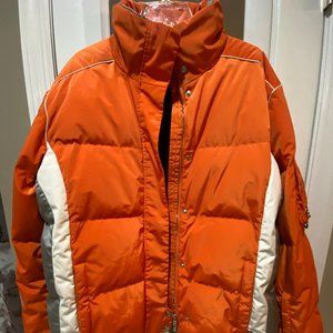 Bogner bright orange down jacket